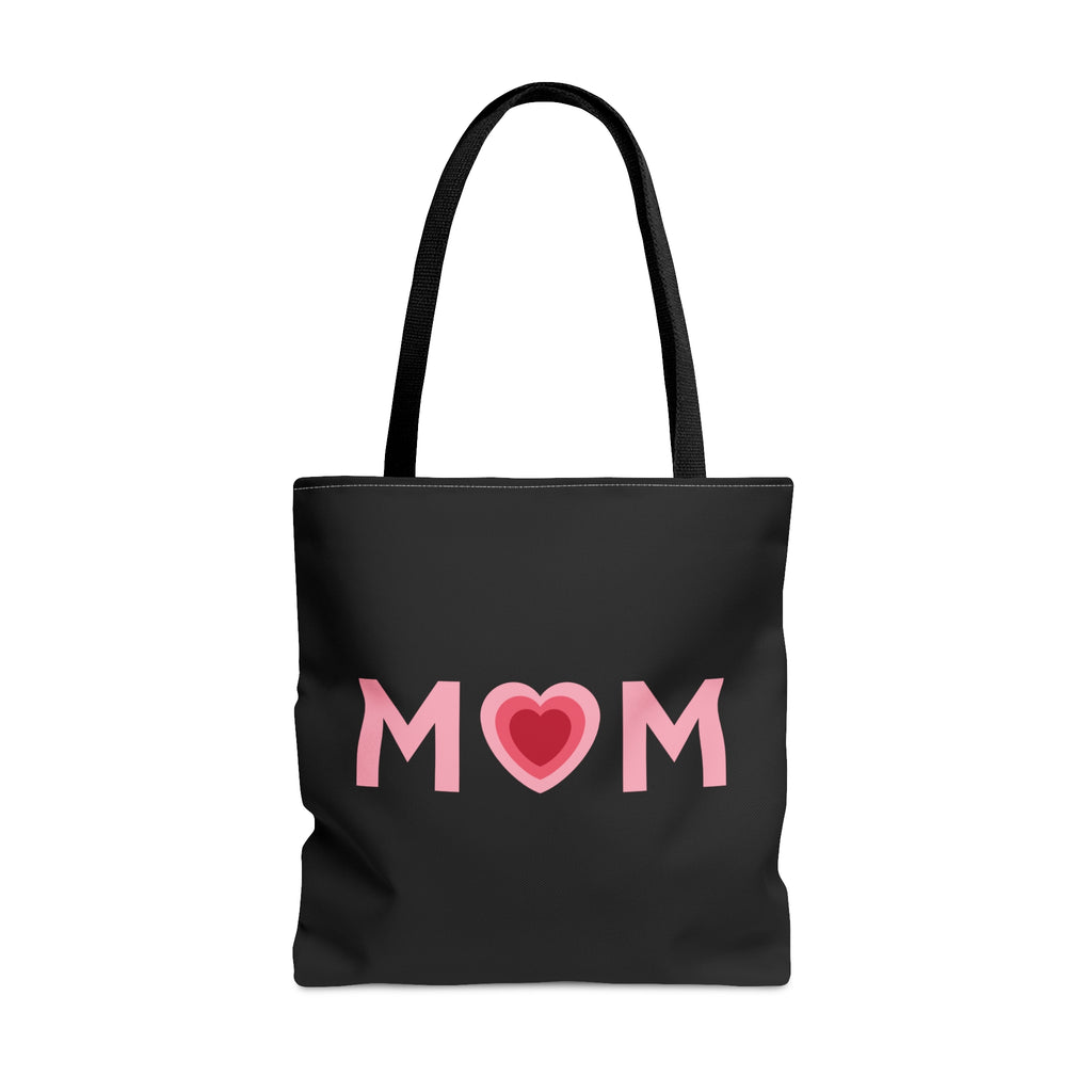 Mom Heart Large "Black" Tote Bag