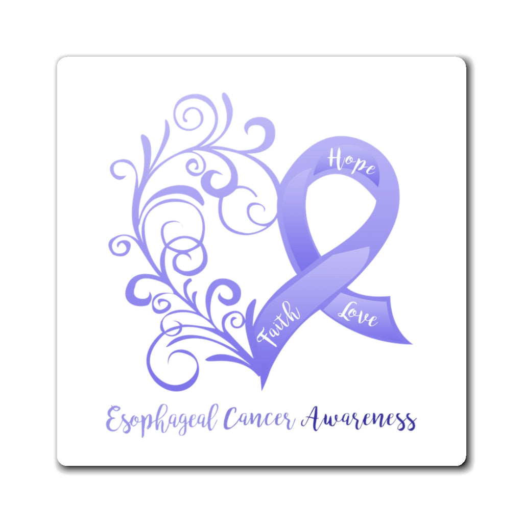 Esophageal Cancer Awareness Magnet (White Background) (3 Sizes Available)