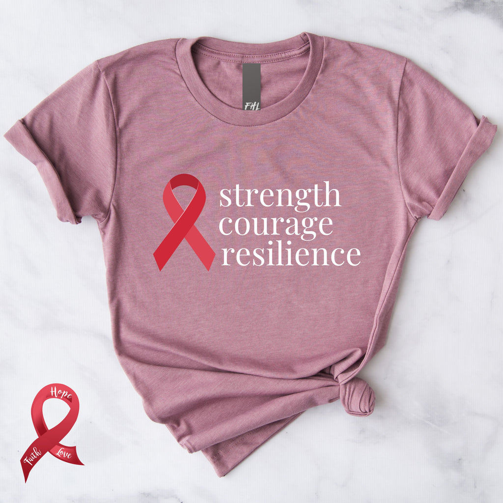 Multiple Myeloma strength courage resilience Ribbon T-Shirt - Dark Colors