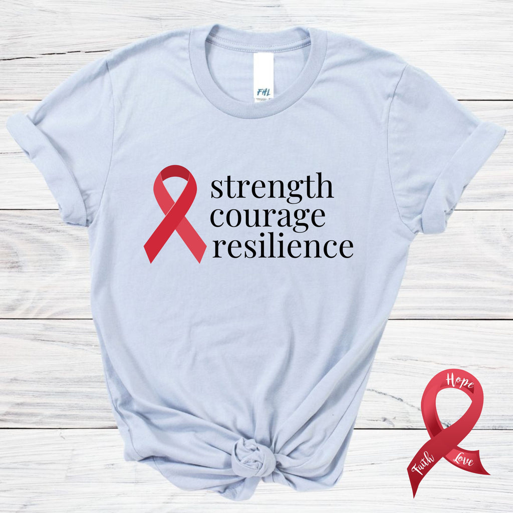 Multiple Myeloma strength courage resilience Ribbon T-Shirt - Light Colors