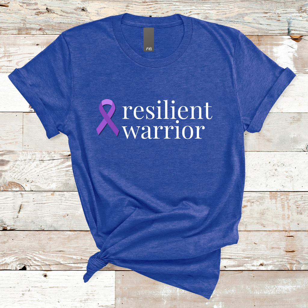 Pancreatic Cancer resilient warrior T-Shirt - Dark Colors