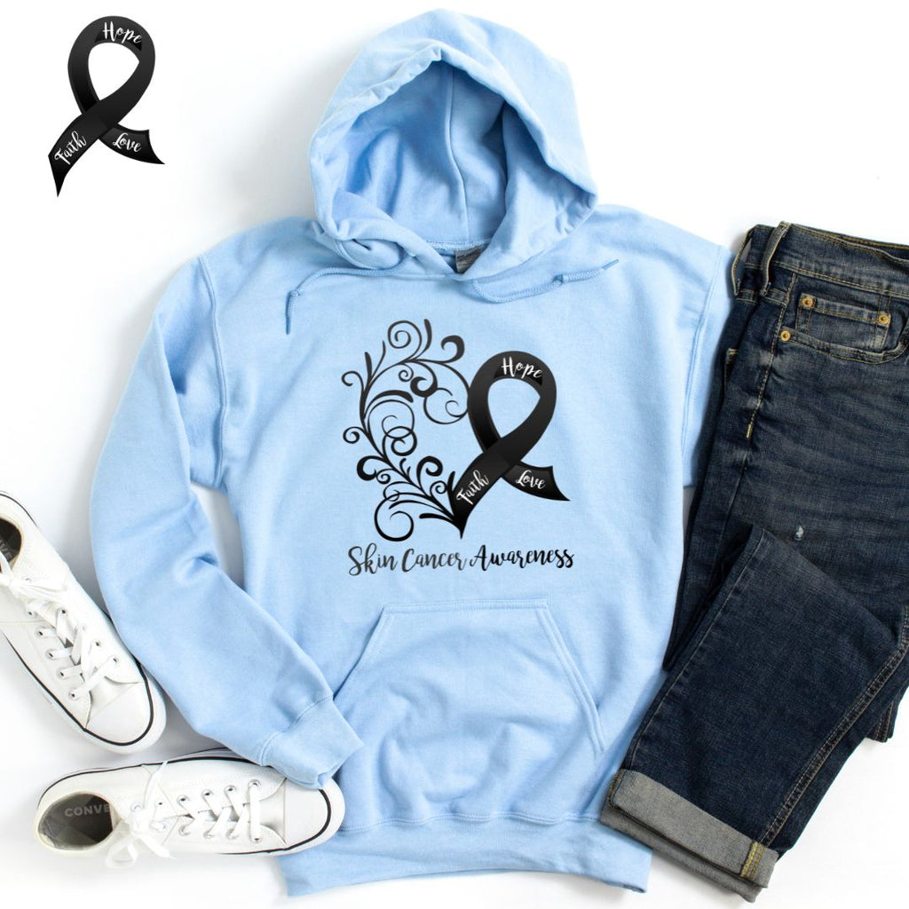 Skin Cancer Awareness Heart Hoodie