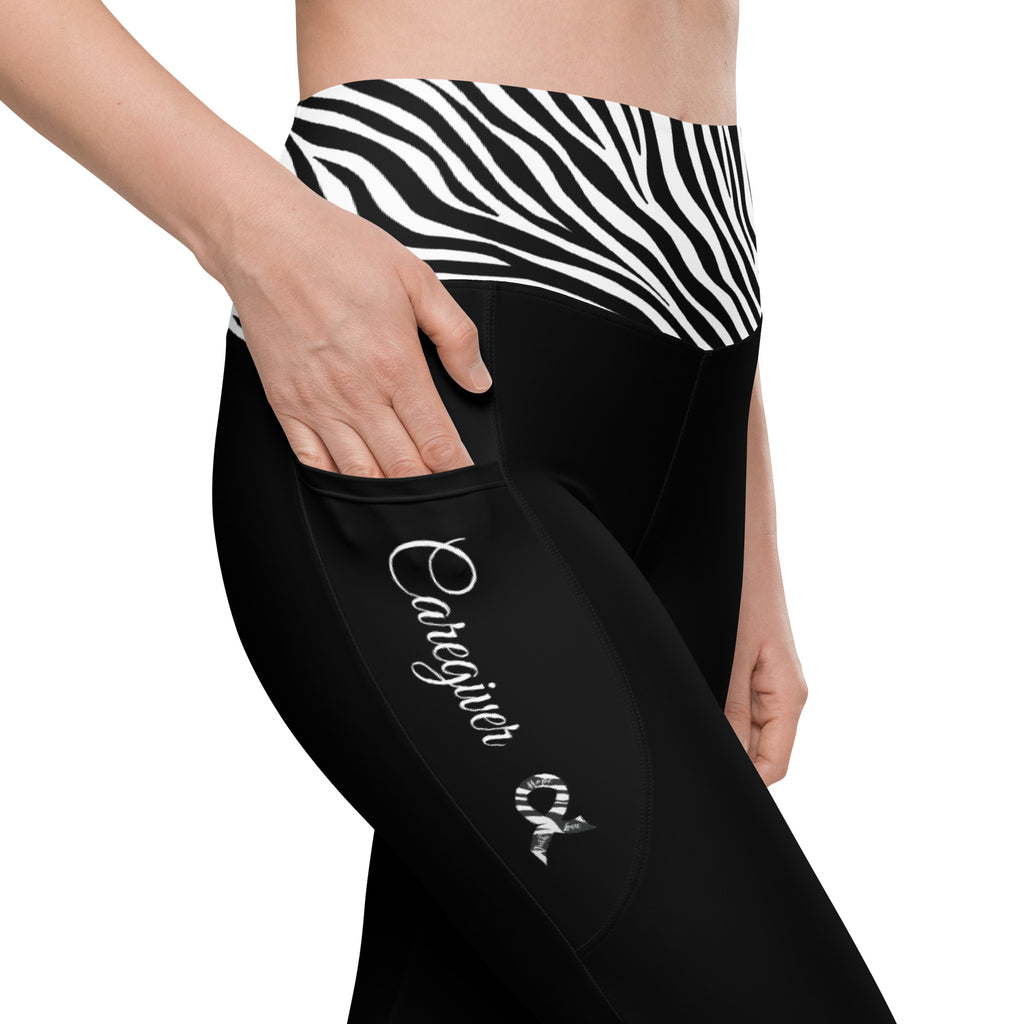 Carcinoid Cancer "Caregiver" Leggings with Pockets