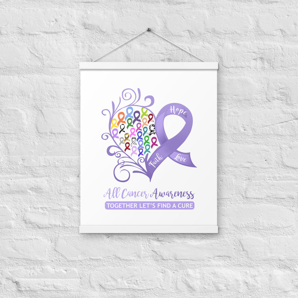 All Cancer Awareness Heart Poster with Hangers (16 x 20)