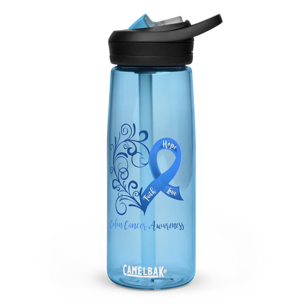 Colon Cancer Awareness Heart Sports Water Bottle | CamelBak Eddy®+