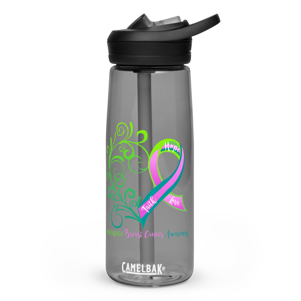 Metastatic Breast Cancer Awareness Heart Sports Water Bottle | CamelBak Eddy®+