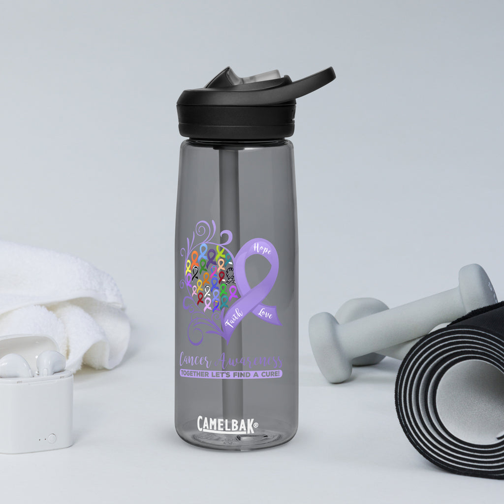 All Cancer Awareness Heart Sports Water Bottle | CamelBak Eddy®+