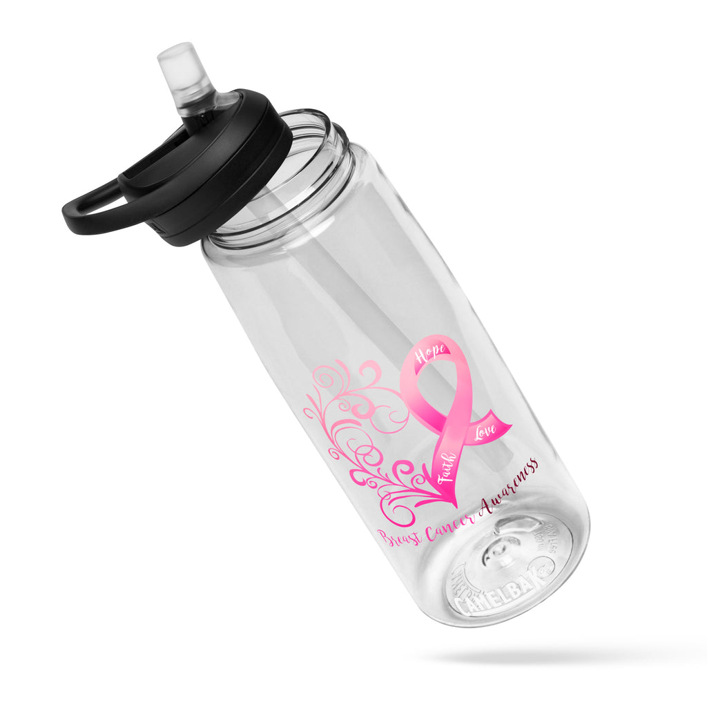 Breast Cancer Awareness Heart Sports Water Bottle | CamelBak Eddy®+