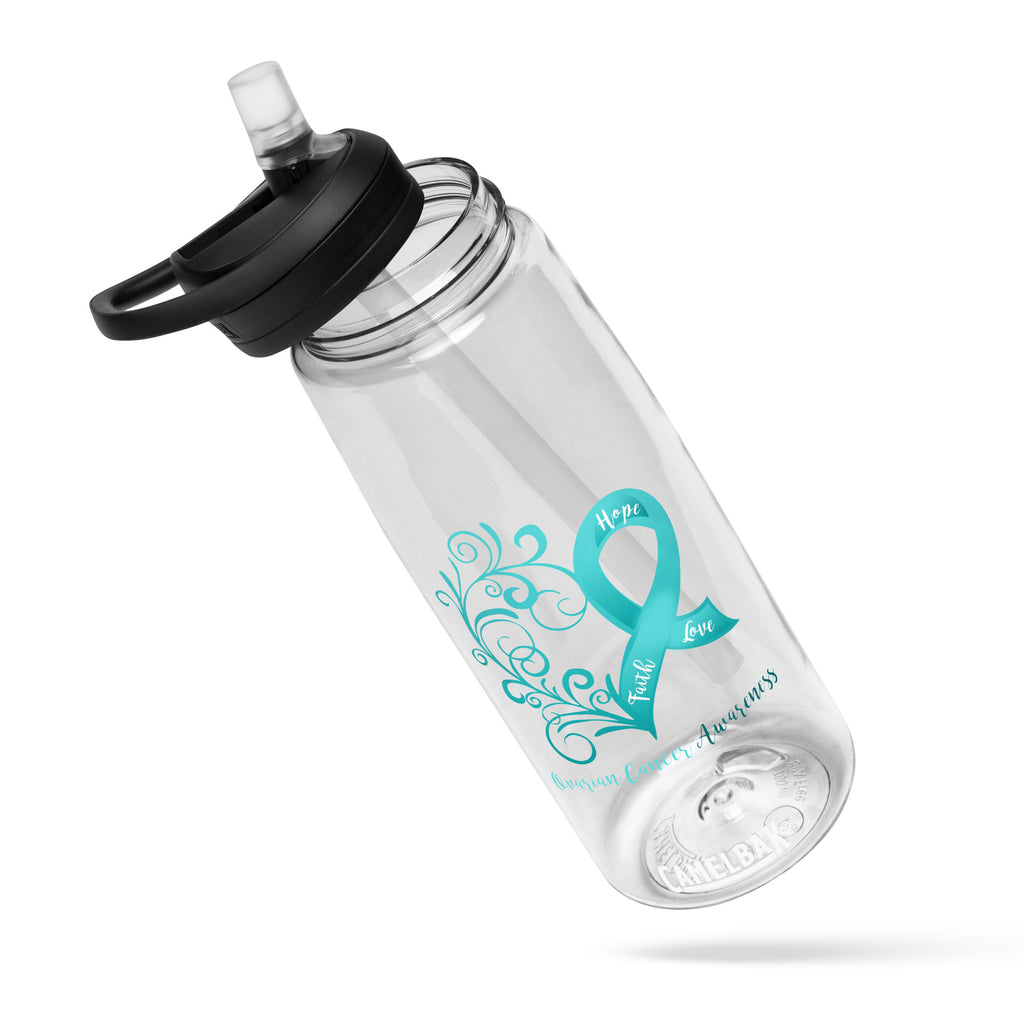 Ovarian Cancer Awareness Heart Sports Water Bottle | CamelBak Eddy®+