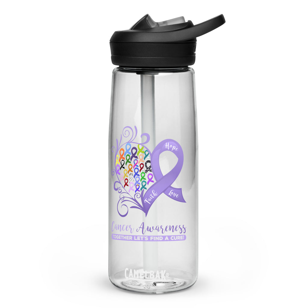 All Cancer Awareness Heart Sports Water Bottle | CamelBak Eddy®+
