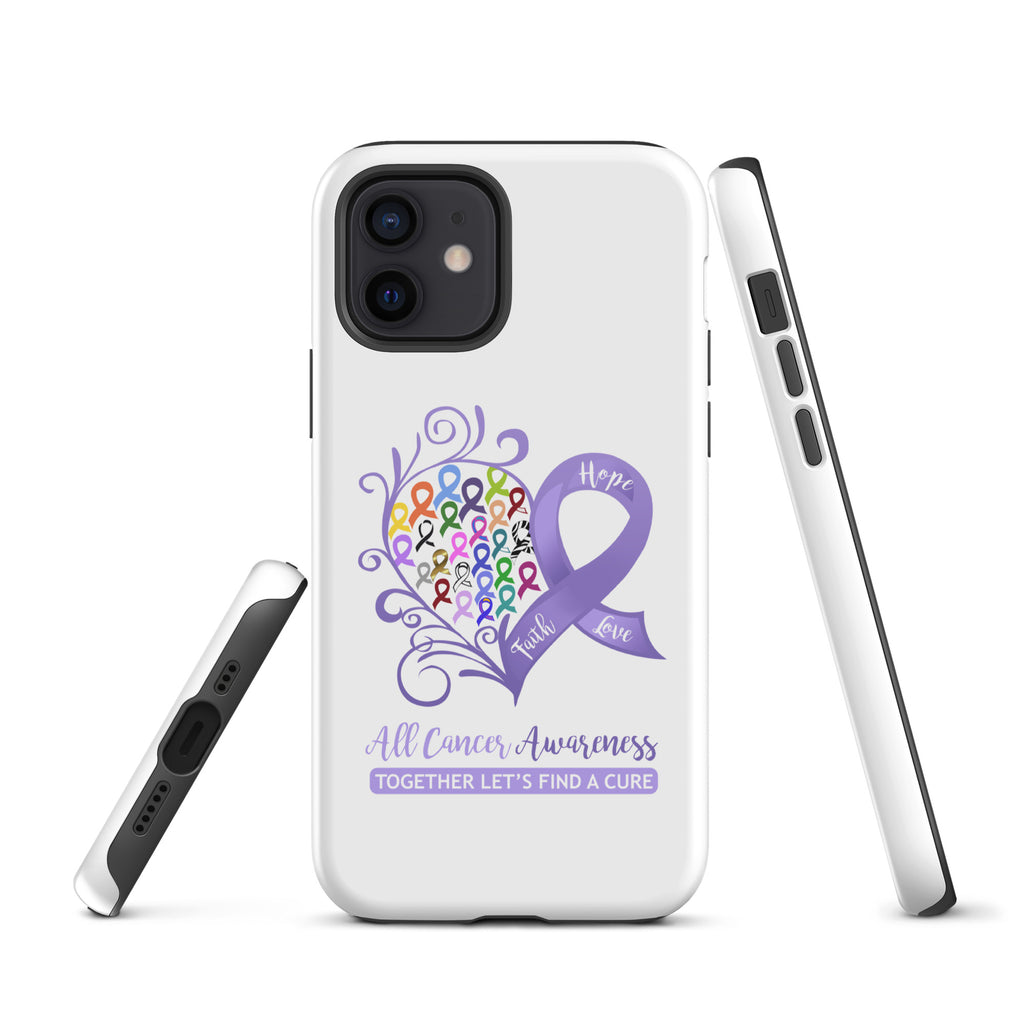 All Cancer Awareness Heart Tough Case for iPhone® (Several Models Available)(NON-RETURNABLE)