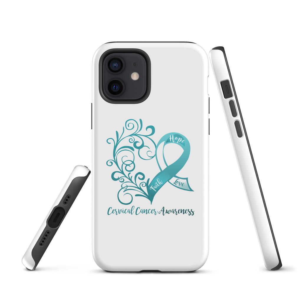Cervical Cancer Awareness Heart Tough Case for iPhone® (Several Models Available)(NON-RETURNABLE)