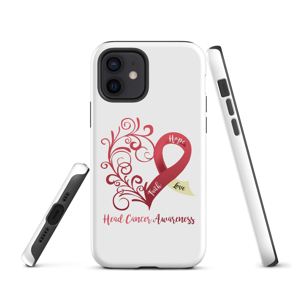 Head Cancer Awareness Heart Tough Case for iPhone® (Several Models Available)(NON-RETURNABLE)