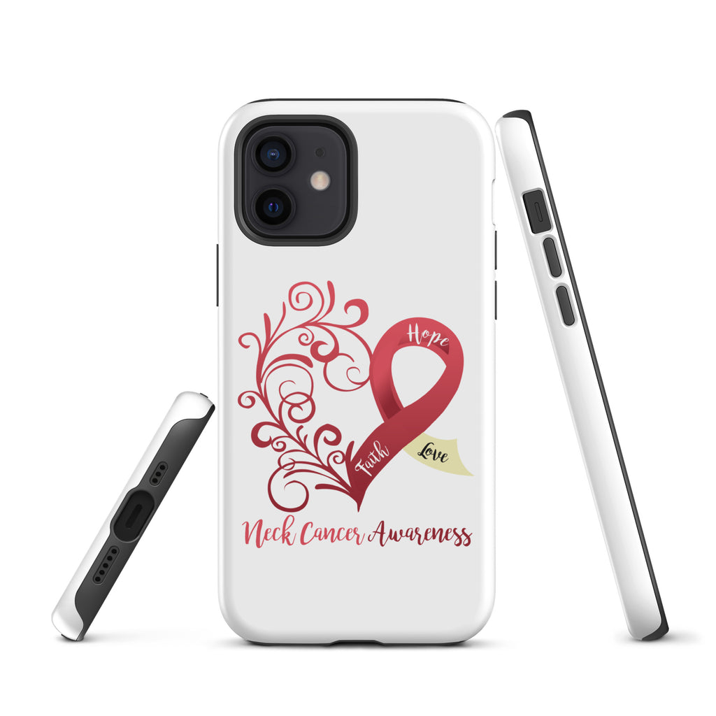 Neck Cancer Awareness Heart Tough Case for iPhone® (Several Models Available)(NON-RETURNABLE)