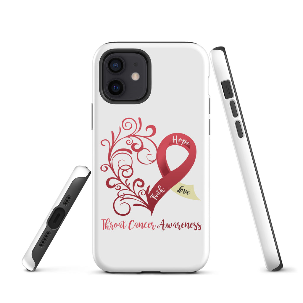 Throat Cancer Awareness Heart Tough Case for iPhone® (Several Models Available) (NON-RETURNABLE)