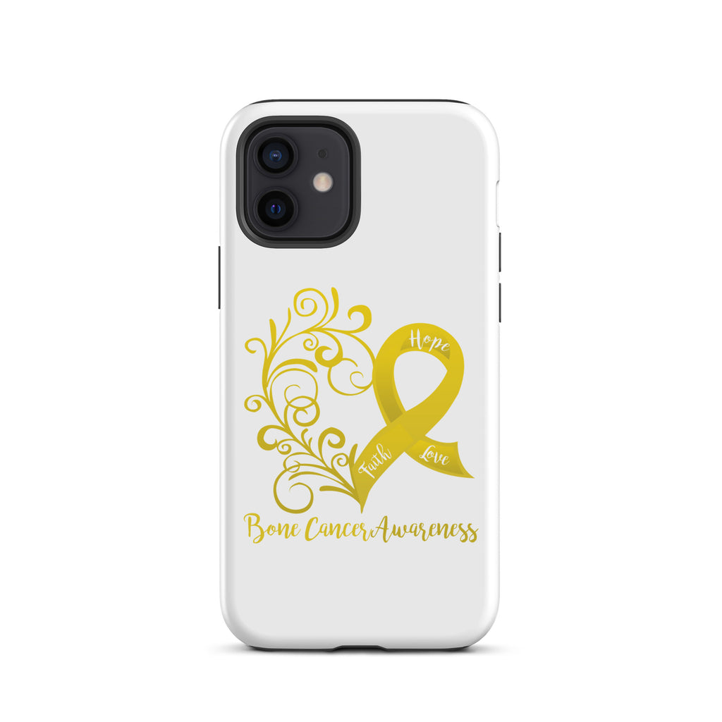 Bone Cancer Awareness Heart Tough Case for iPhone® (Several Models Available)(NON-RETURNABLE)