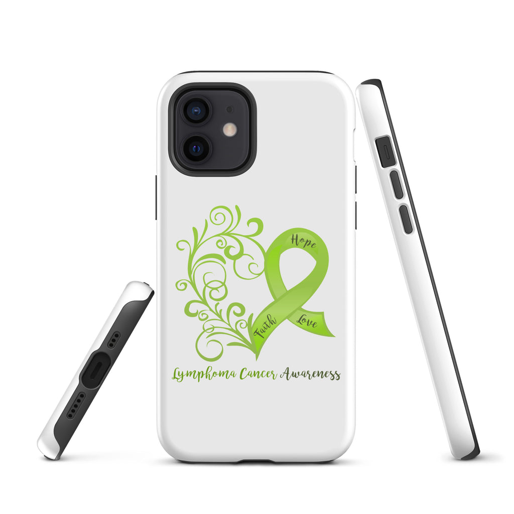 Lymphoma Awareness Heart Tough Case for iPhone® (Several Models Available)(NON-RETURNABLE)