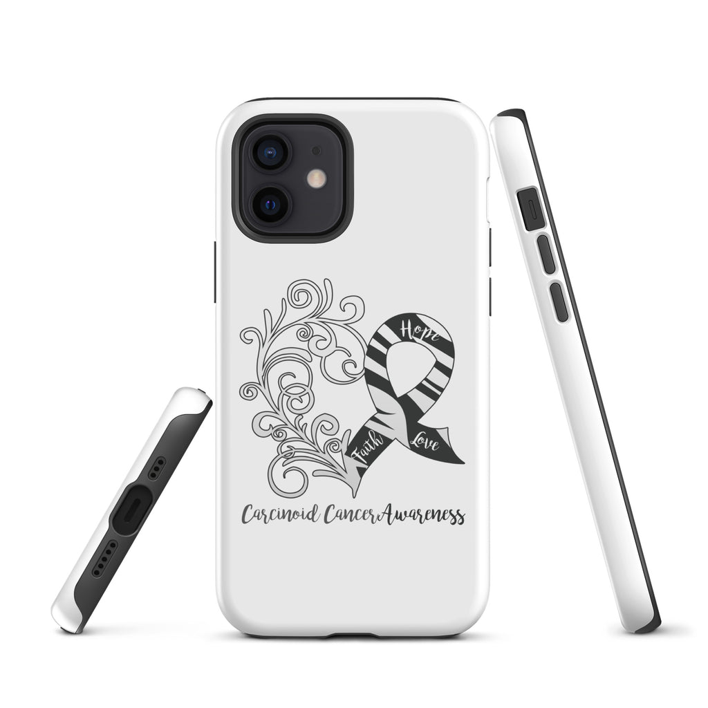 Carcinoid Cancer Awareness Heart Tough Case for iPhone® (Several Models Available)(NON-RETURNABLE)