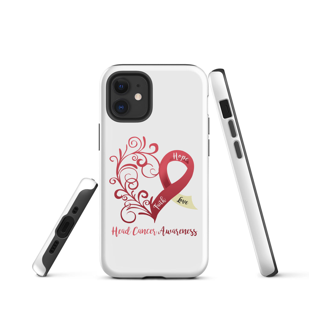 Head Cancer Awareness Heart Tough Case for iPhone® (Several Models Available)(NON-RETURNABLE)