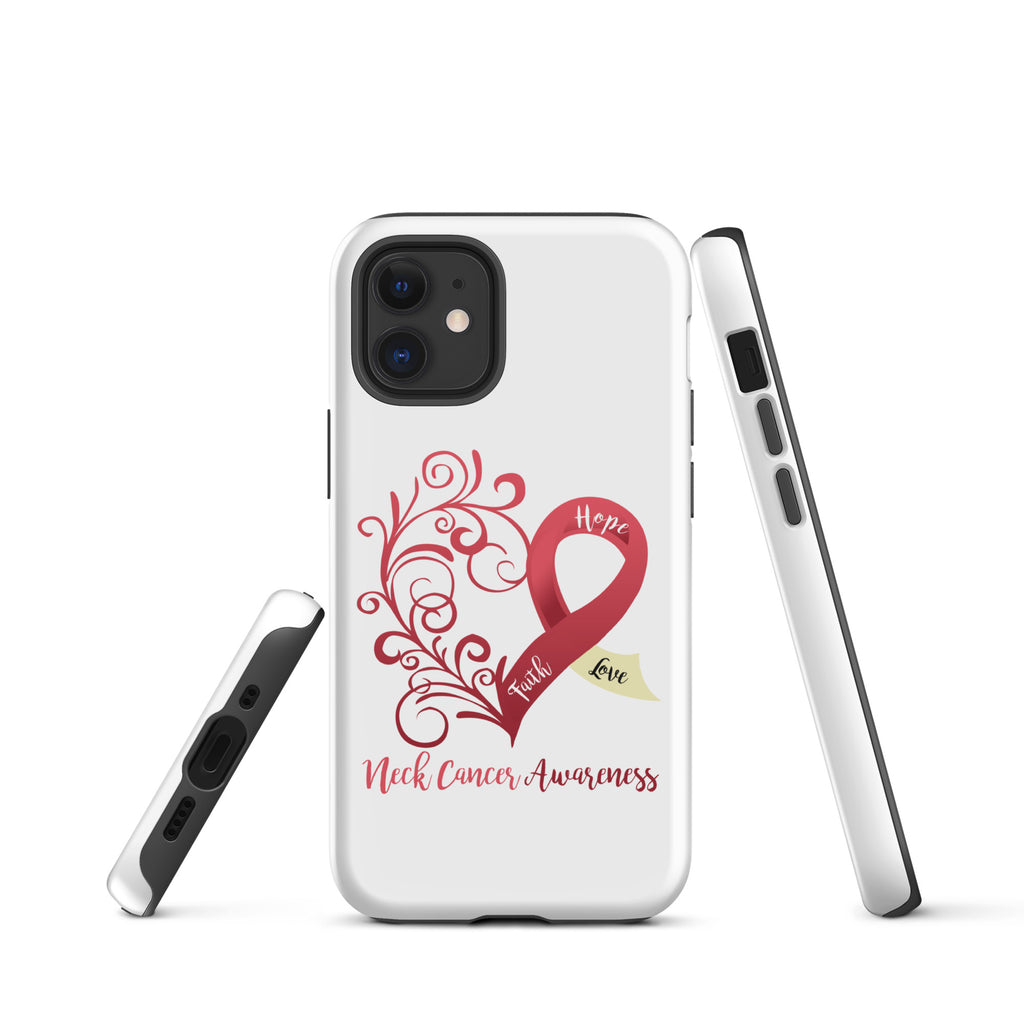 Neck Cancer Awareness Heart Tough Case for iPhone® (Several Models Available)(NON-RETURNABLE)