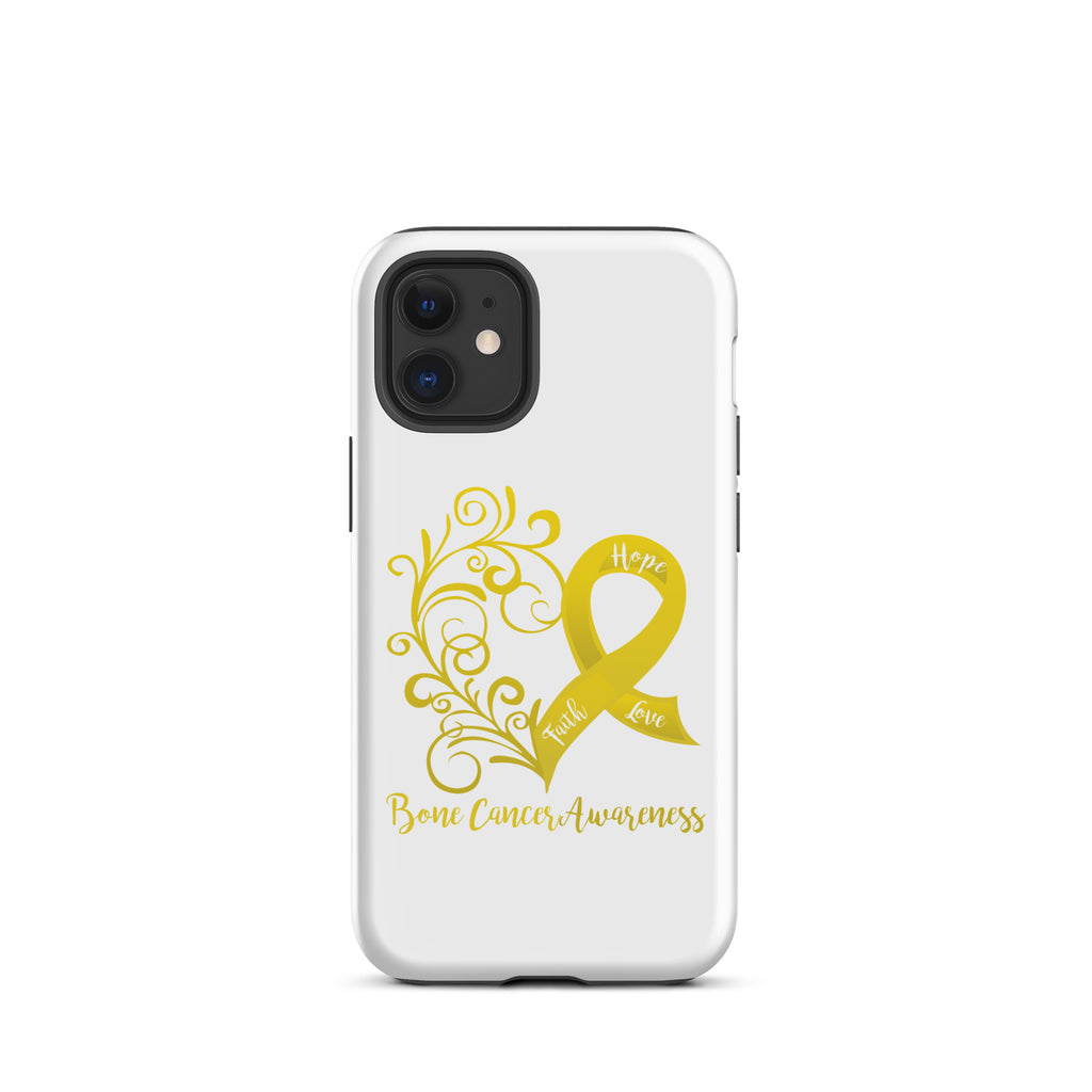 Bone Cancer Awareness Heart Tough Case for iPhone® (Several Models Available)(NON-RETURNABLE)