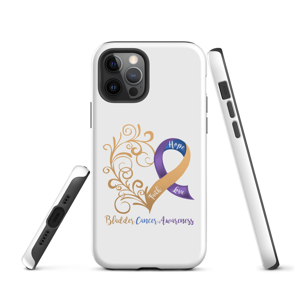 Bladder Cancer Awareness Heart Tough Case for iPhone® (Several Models Available)(NON-RETURNABLE)