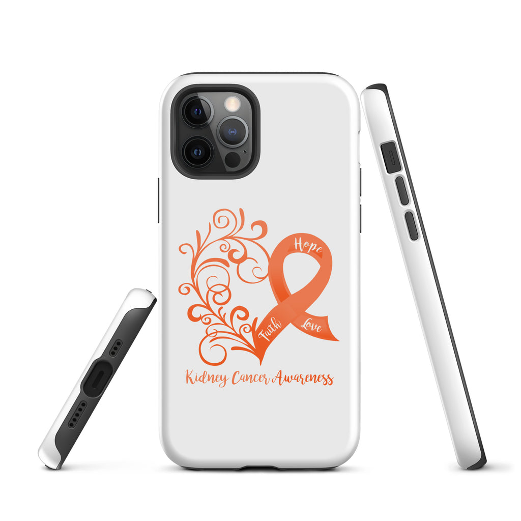 Kidney Cancer Awareness Heart Tough Case for iPhone® (Several Models Available)(NON-RETURNABLE)