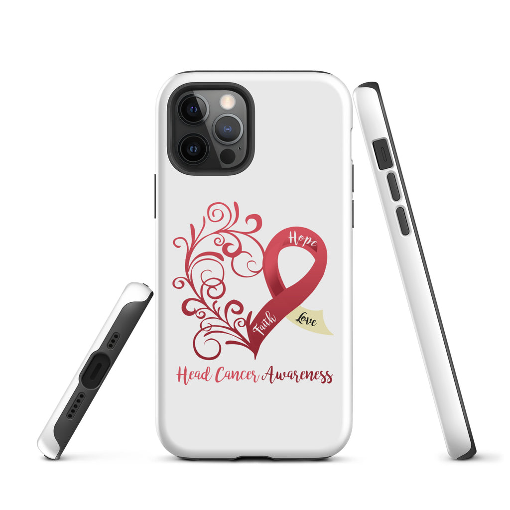 Head Cancer Awareness Heart Tough Case for iPhone® (Several Models Available)(NON-RETURNABLE)