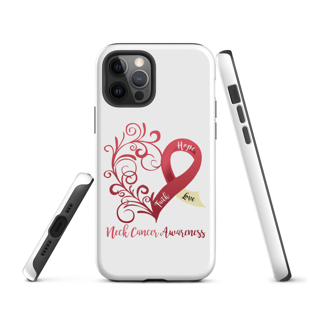 Neck Cancer Awareness Heart Tough Case for iPhone® (Several Models Available)(NON-RETURNABLE)