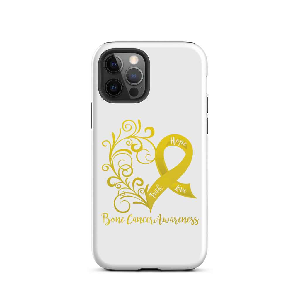 Bone Cancer Awareness Heart Tough Case for iPhone® (Several Models Available)(NON-RETURNABLE)