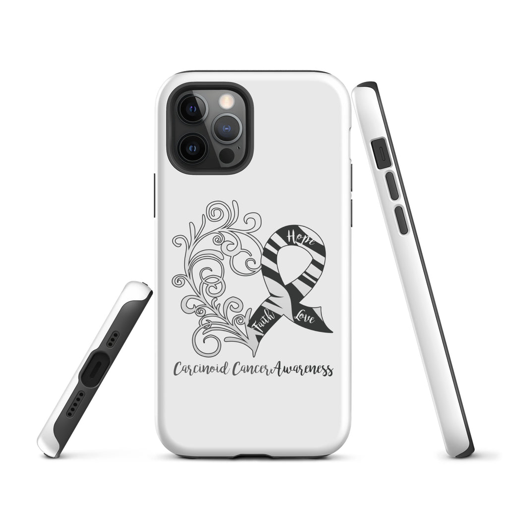 Carcinoid Cancer Awareness Heart Tough Case for iPhone® (Several Models Available)(NON-RETURNABLE)