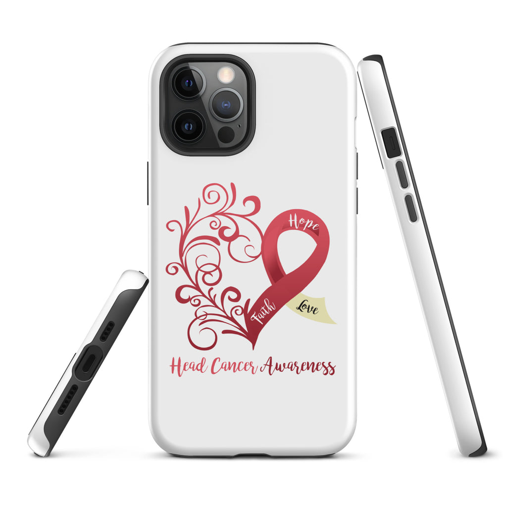 Head Cancer Awareness Heart Tough Case for iPhone® (Several Models Available)(NON-RETURNABLE)