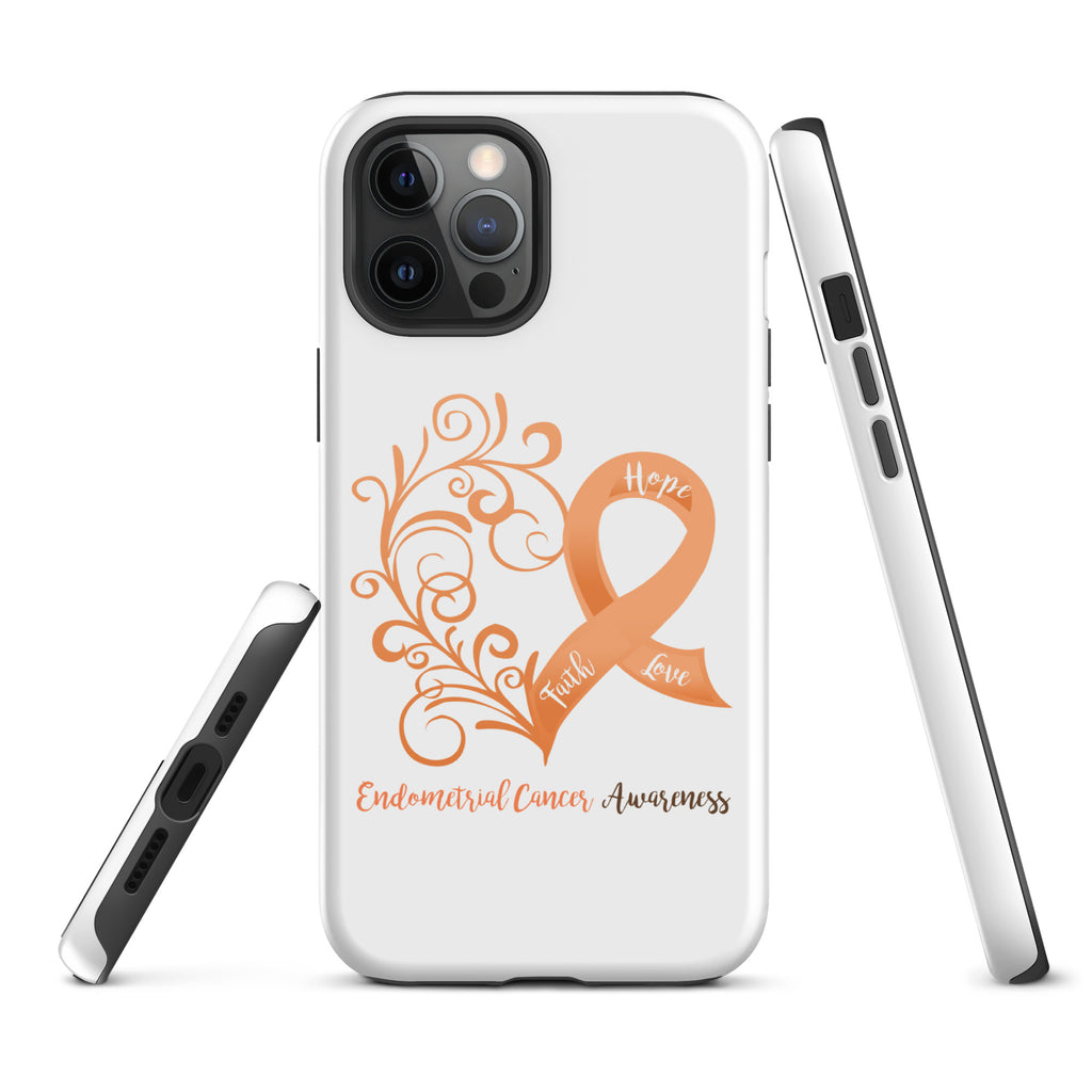 Endometrial Cancer Awareness Heart Tough Case for iPhone® (Several Models Available) (NON-RETURNABLE)