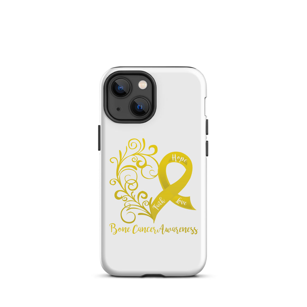 Bone Cancer Awareness Heart Tough Case for iPhone® (Several Models Available)(NON-RETURNABLE)