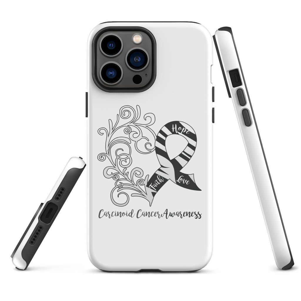 Carcinoid Cancer Awareness Heart Tough Case for iPhone® (Several Models Available)(NON-RETURNABLE)