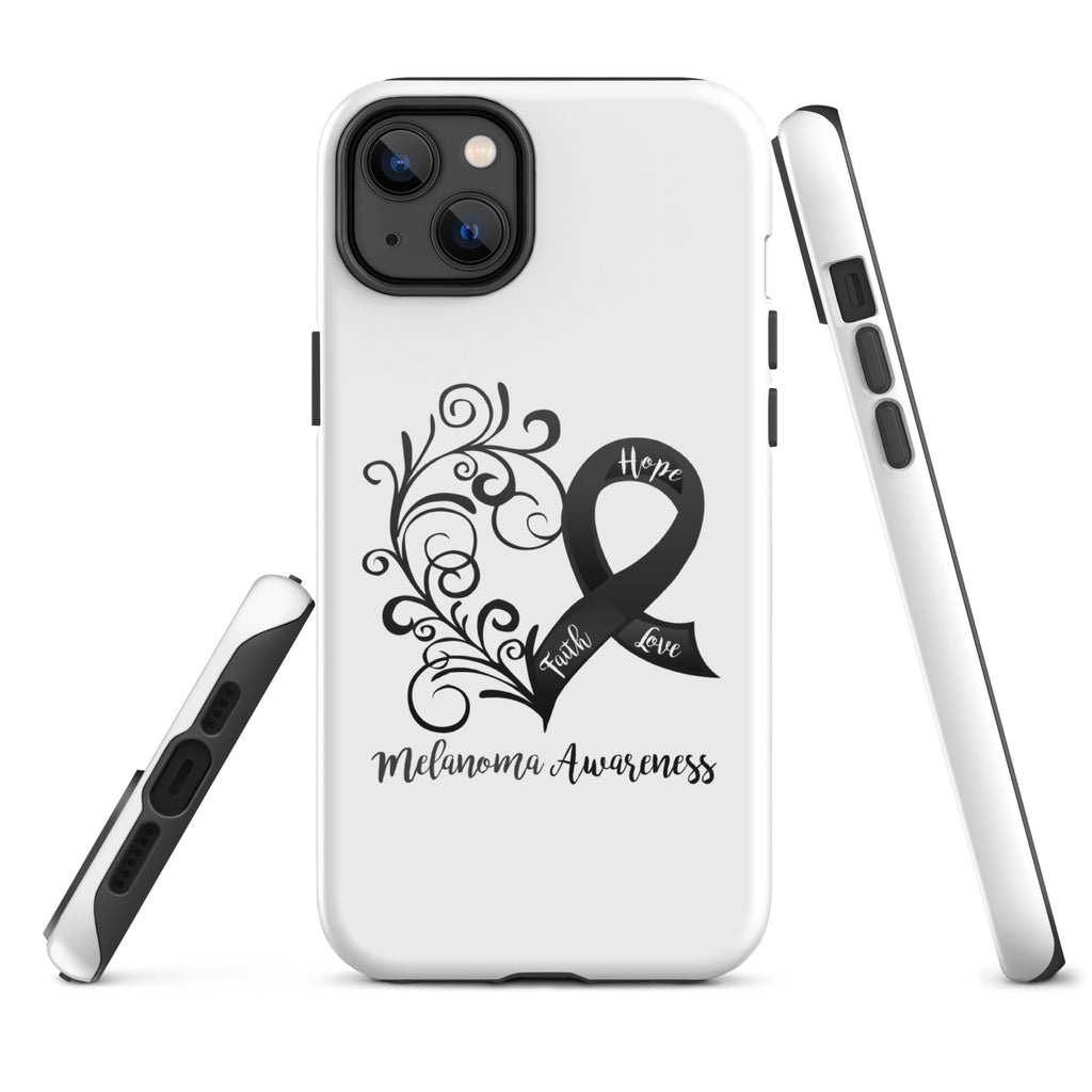 Melanoma Awareness Heart Tough Case for iPhone® (Several Models Available)(NON-RETURNABLE)