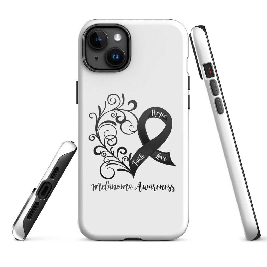 Melanoma Awareness Heart Tough Case for iPhone® (Several Models Available)(NON-RETURNABLE)