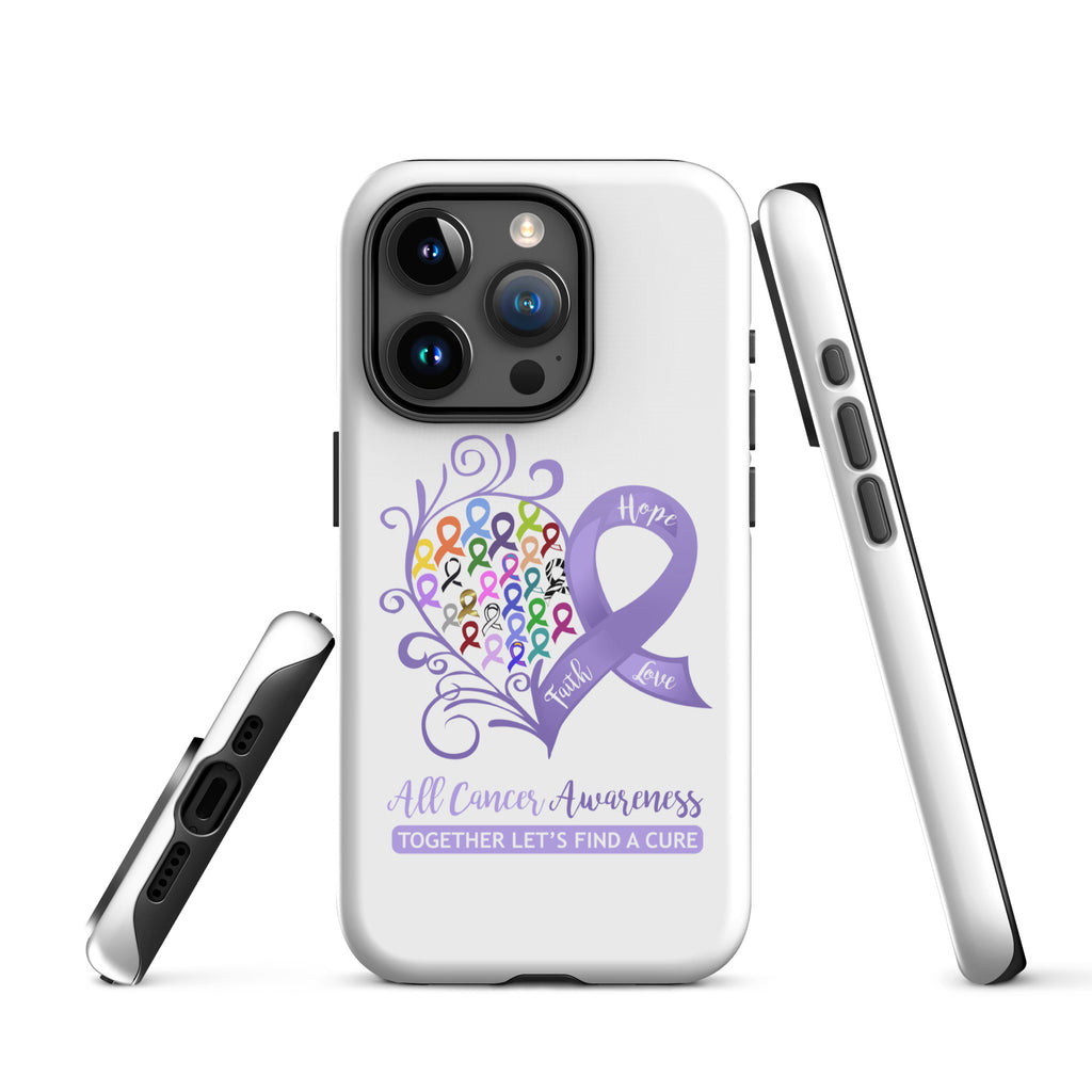 All Cancer Awareness Heart Tough Case for iPhone® (Several Models Available)(NON-RETURNABLE)
