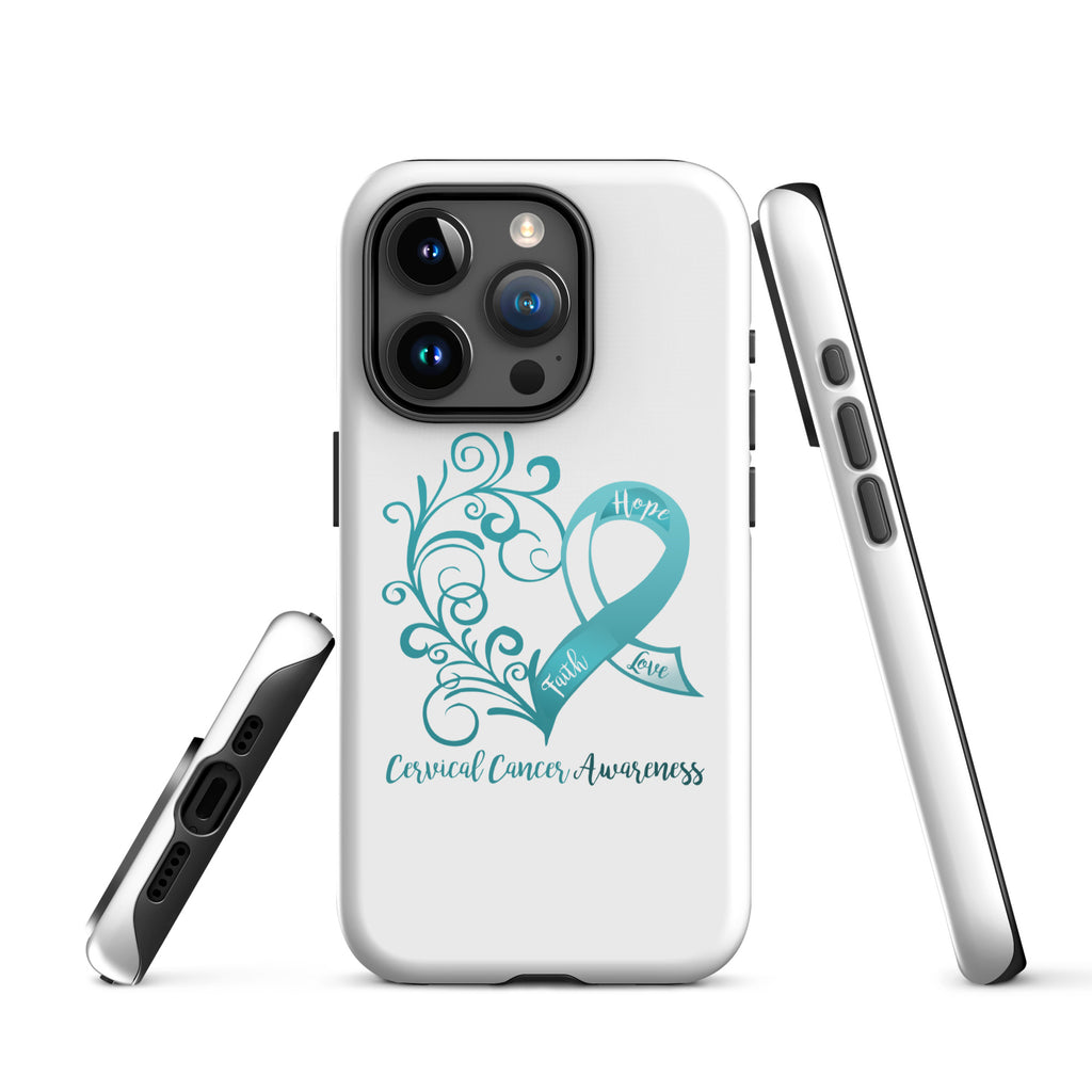Cervical Cancer Awareness Heart Tough Case for iPhone® (Several Models Available)(NON-RETURNABLE)