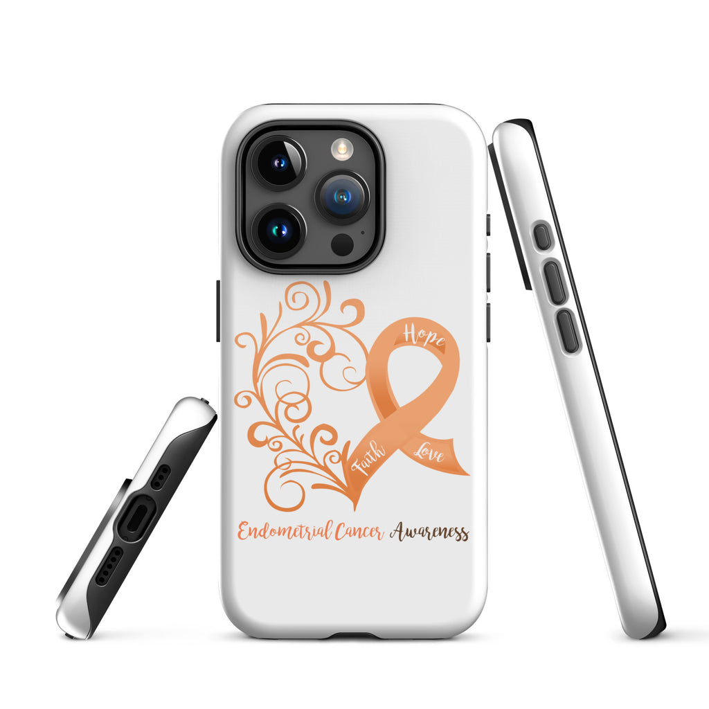 Endometrial Cancer Awareness Heart Tough Case for iPhone® (Several Models Available) (NON-RETURNABLE)