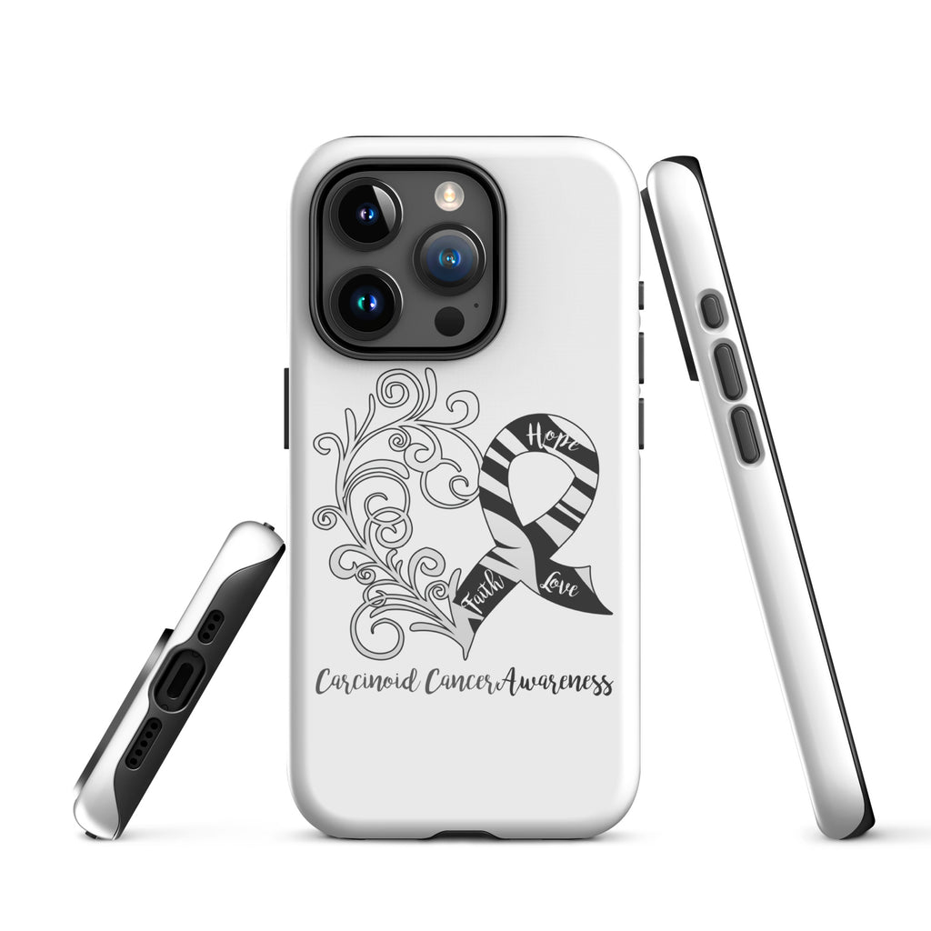 Carcinoid Cancer Awareness Heart Tough Case for iPhone® (Several Models Available)(NON-RETURNABLE)