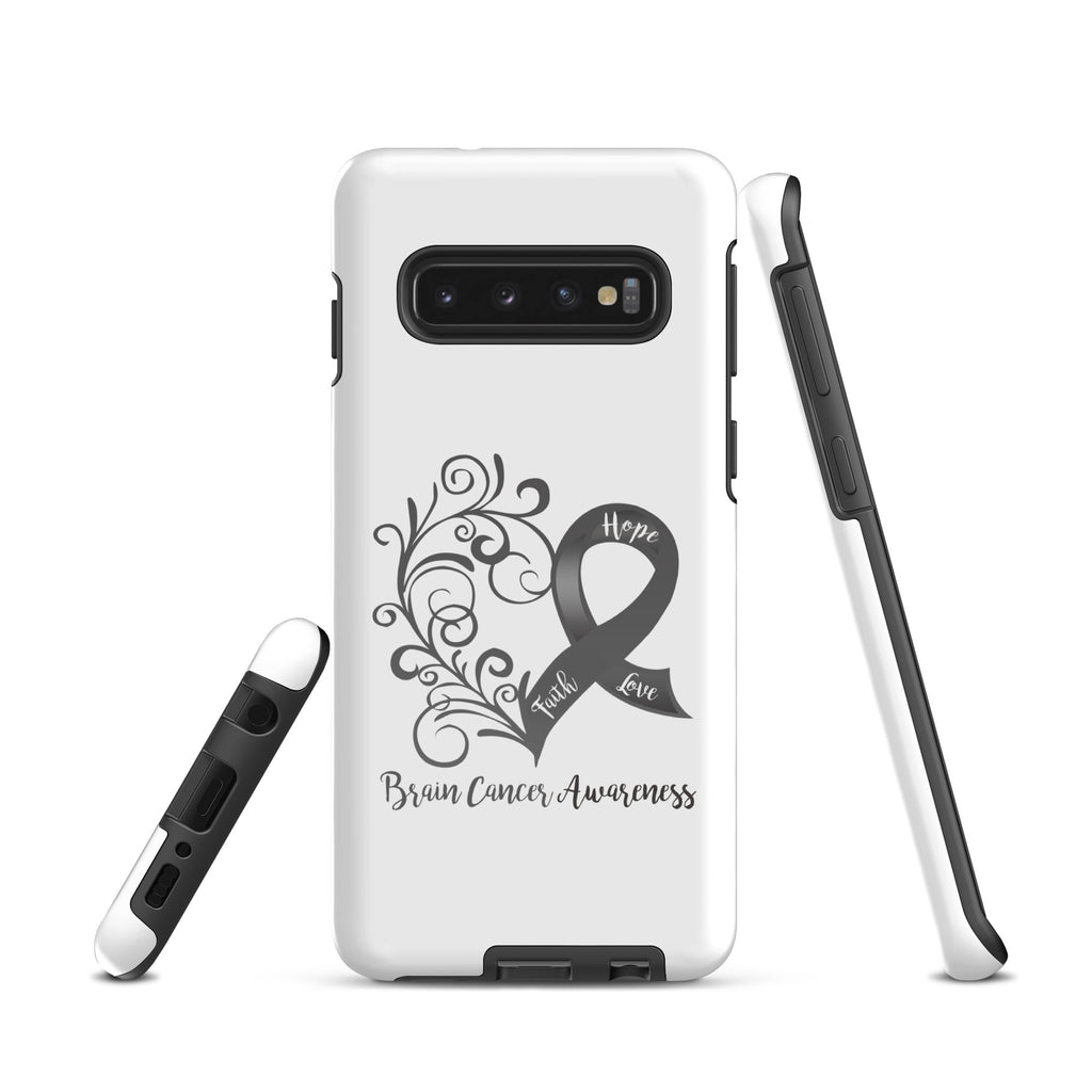 Brain Cancer Awareness Heart Tough case for Samsung® (Several Models Available)(NON-RETURNABLE)