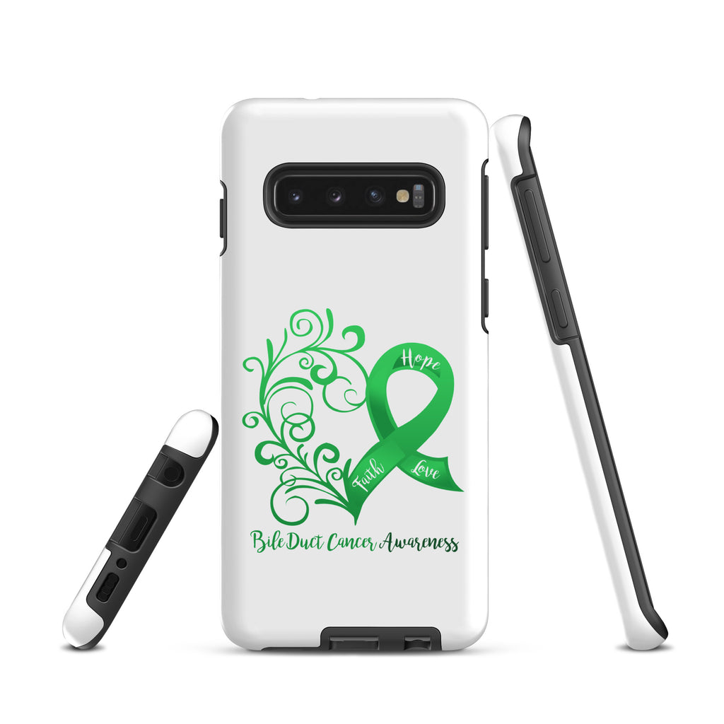 Bile Duct Cancer Awareness Heart Tough case for Samsung® (Several Models Available)(NON-RETURNABLE)