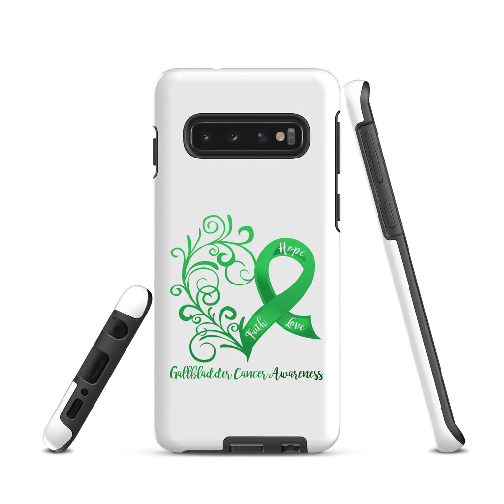 Gallbladder Cancer Awareness Heart Tough case for Samsung® (Several Models Available)(NON-RETURNABLE)