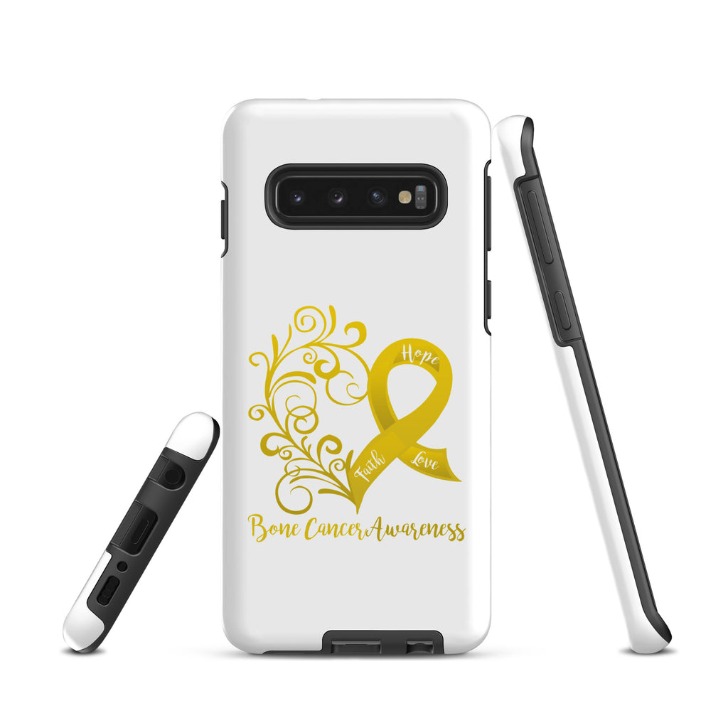 Bone Cancer Awareness Heart Tough case for Samsung® (Several Models Available)(NON-RETURNABLE)