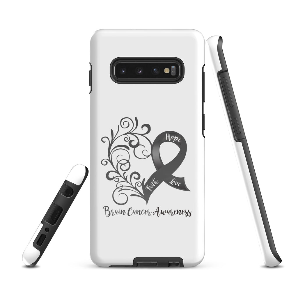 Brain Cancer Awareness Heart Tough case for Samsung® (Several Models Available)(NON-RETURNABLE)