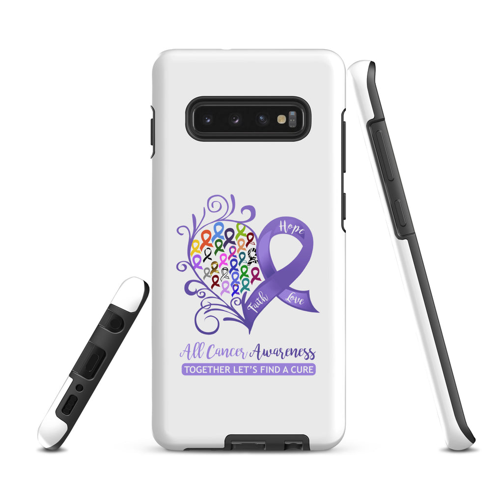 All Cancer Awareness Heart Tough case for Samsung® (Several Models Available)(NON-RETURNABLE)