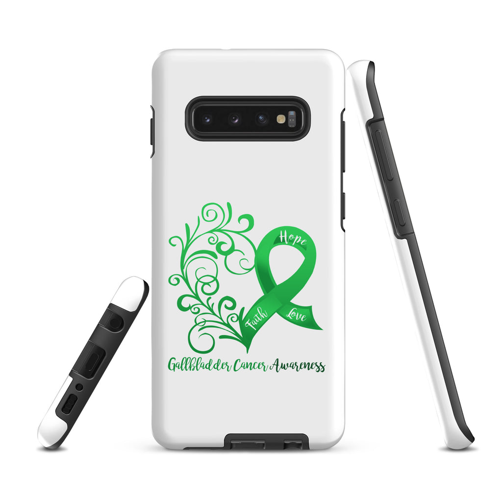 Gallbladder Cancer Awareness Heart Tough case for Samsung® (Several Models Available)(NON-RETURNABLE)