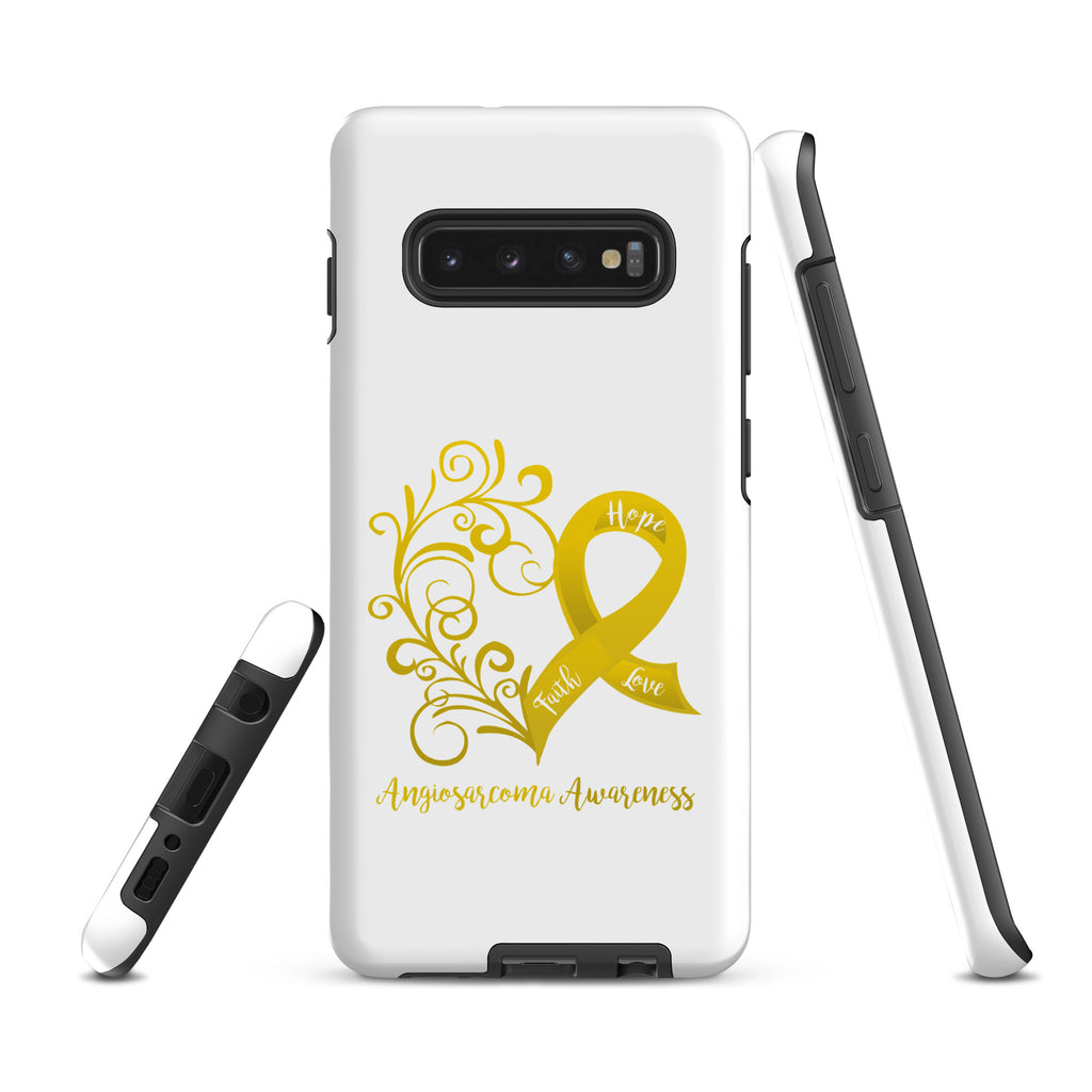 Angiosarcoma Awareness Heart Tough Case for Samsung® (Several Models Available) (NON-RETURNABLE)