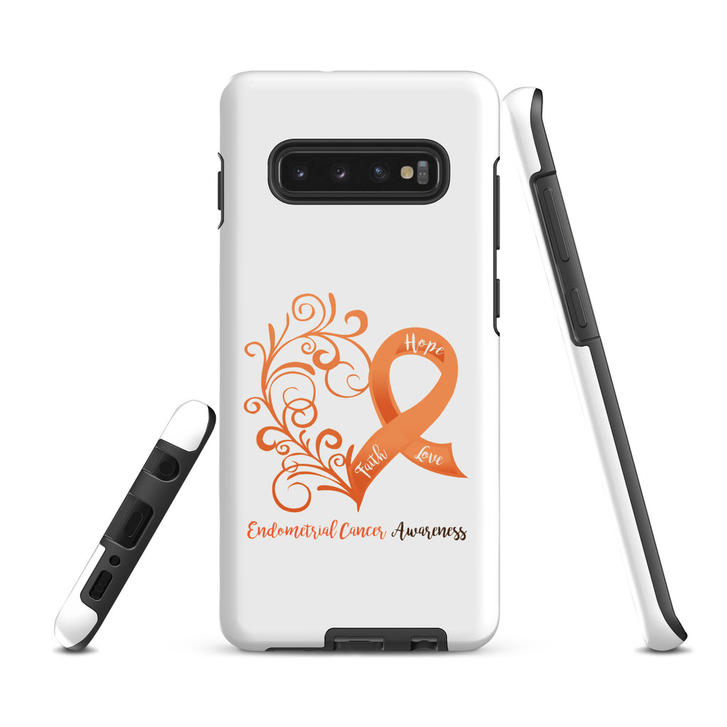 Endometrial Cancer Awareness Heart Tough case for Samsung® (Several Models Available)(NON-RETURNABLE)